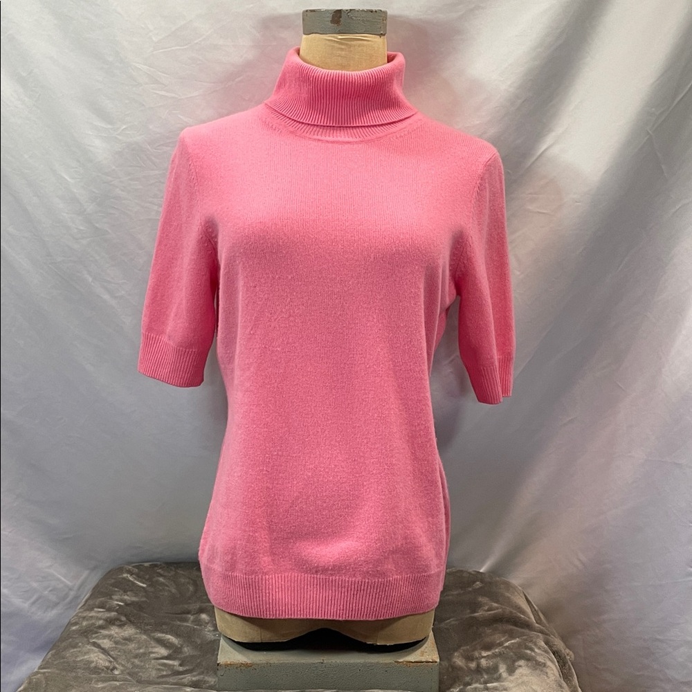 Neiman Marcus Pink Turtleneck Sweater